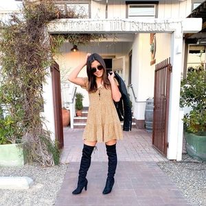 Babydoll Mini Dress- Camel